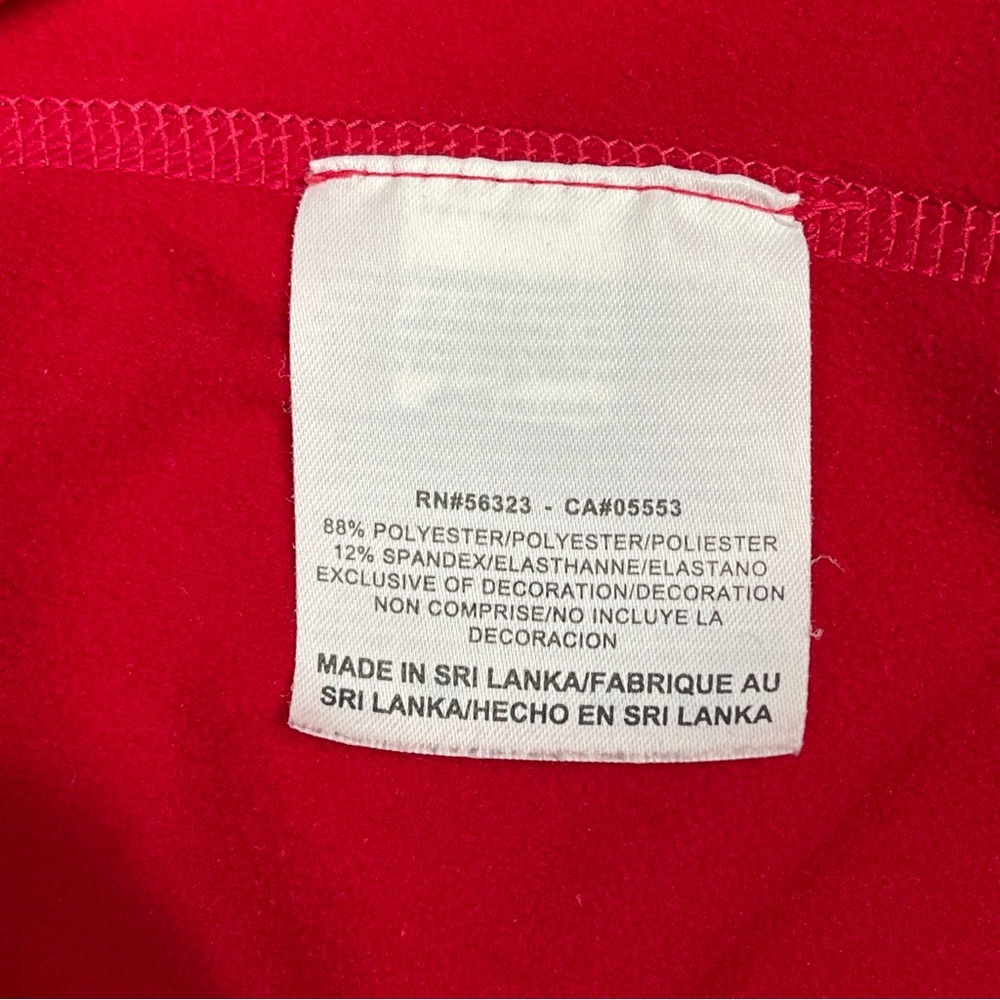 NIKE Pro red long sleeve thermal fleece lined crew neck logo top, size M - Picture 16 of 16